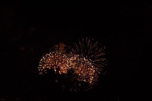 Fireworks over Capitol Jefferson City, Missouri